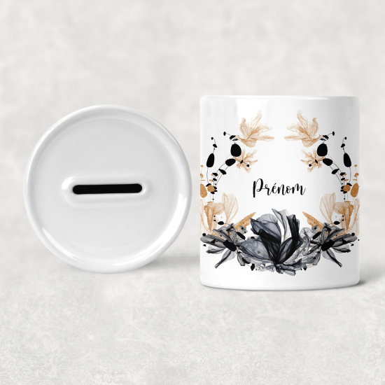 Hucha para niños personalizada - Infantil - Flores