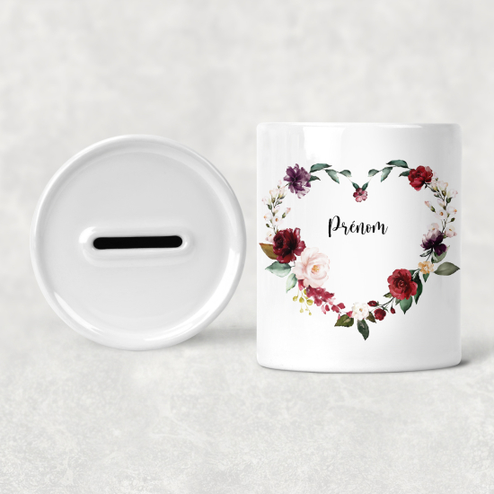 Hucha para niños personalizada - Infantil - Flores