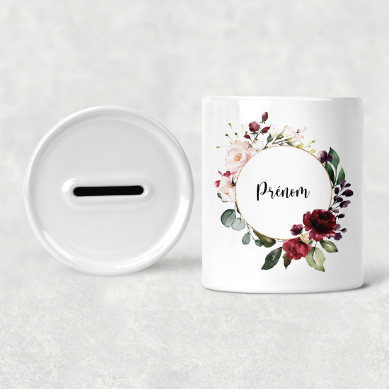 Hucha para niños personalizada - Infantil - Flores