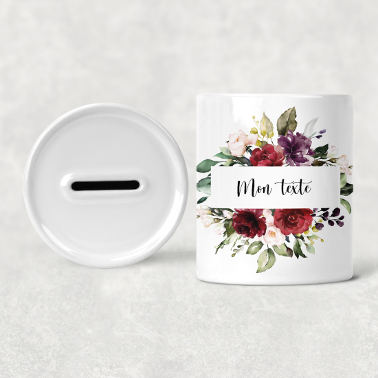 Hucha para niños personalizada - Infantil - Flores