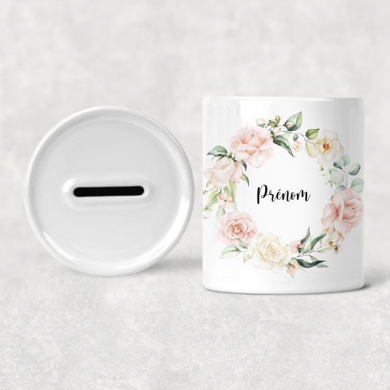 Hucha para niños personalizada - Infantil - Flores