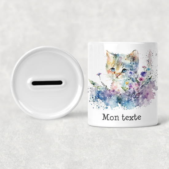 Hucha para niños personalizada - Infantil - Gatito