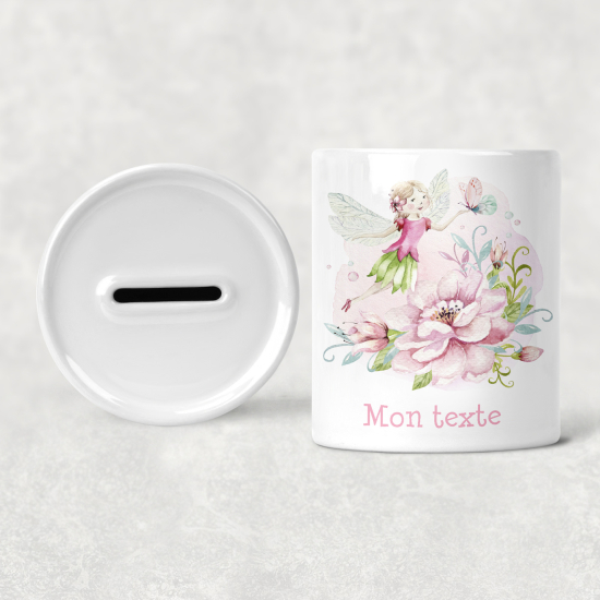 Hucha para niños personalizada - Infantil - Hada Flores