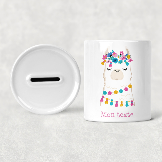Hucha para niños personalizada - Infantil - Lama
