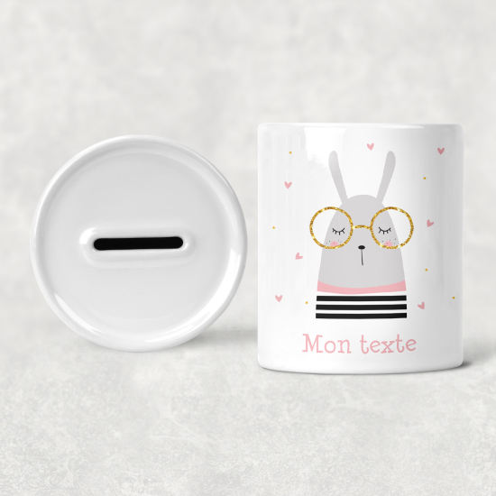 Hucha para niños personalizada - Infantil - Lama de anteojos