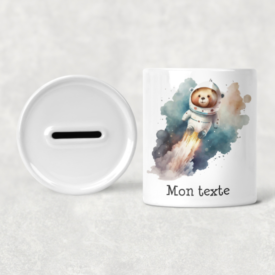 Hucha para niños personalizada - Infantil - Osito Astronauta