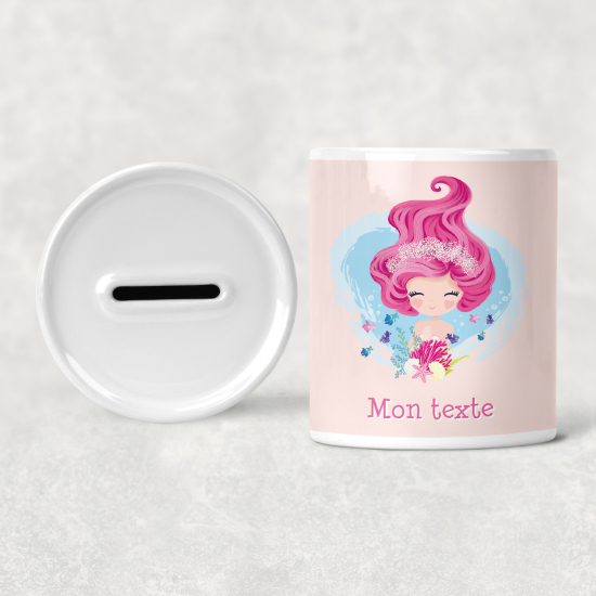 Hucha para niños personalizada - Infantil - Sirena Océano