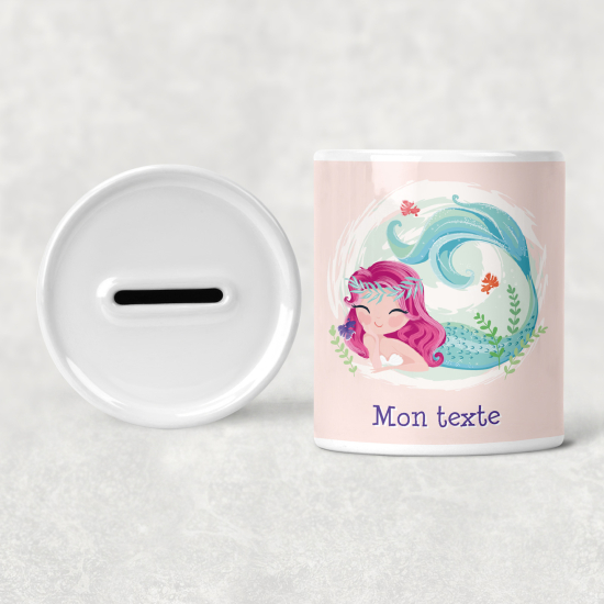 Hucha para niños personalizada - Infantil - Sirena Océano