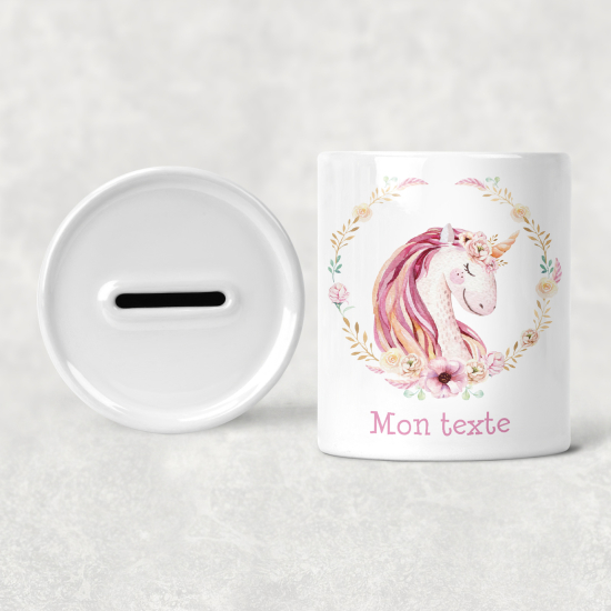 Hucha para niños personalizada - Infantil - Unicornio