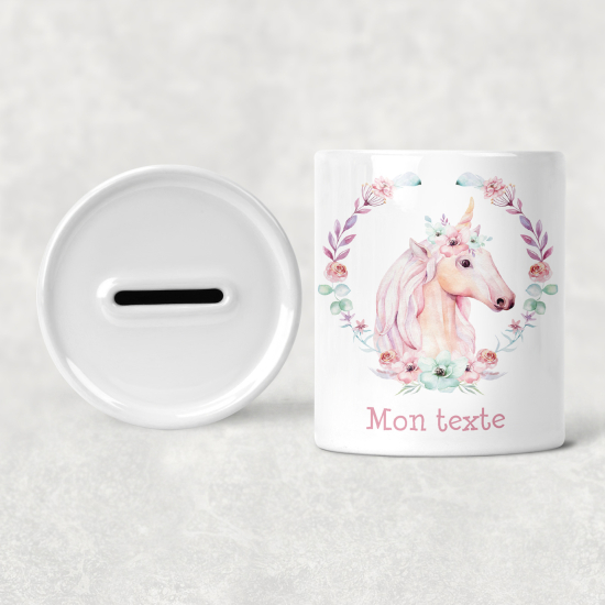 Hucha para niños personalizada - Infantil - Unicornio