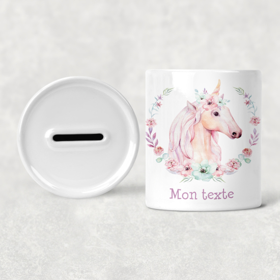 Hucha para niños personalizada - Infantil - Unicornio