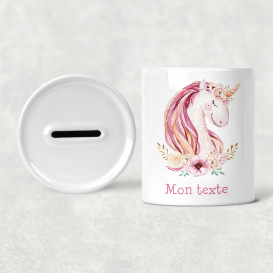 Hucha para niños personalizada - Infantil - Unicornio