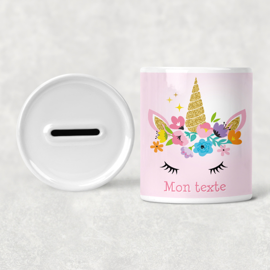 Hucha para niños personalizada - Infantil - Unicornio Mágico