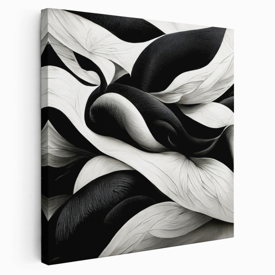 Lienzo cuadrado - Diseño en blanco y negro