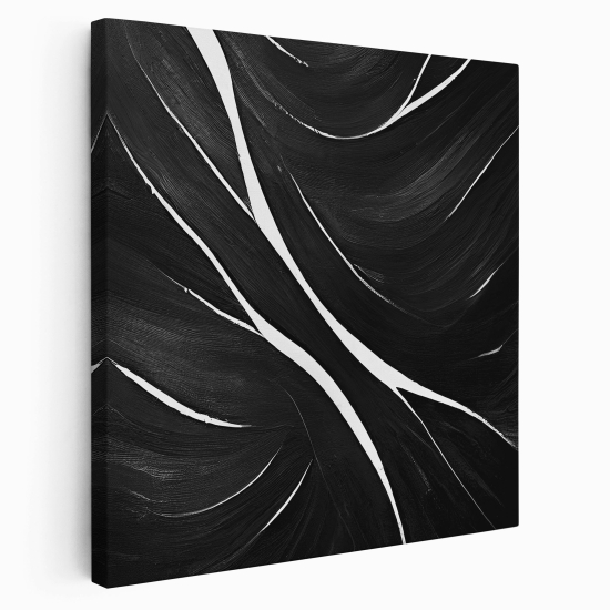 Lienzo cuadrado - Diseño en blanco y negro