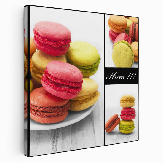 Lienzo cuadrado - Macarons