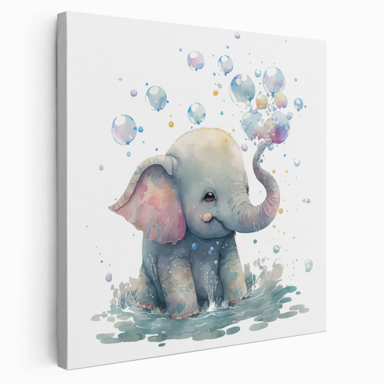 Lienzo cuadrado para niños - Infantil - Elefante