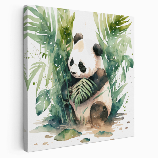 Lienzo cuadrado para niños - Infantil - Panda
