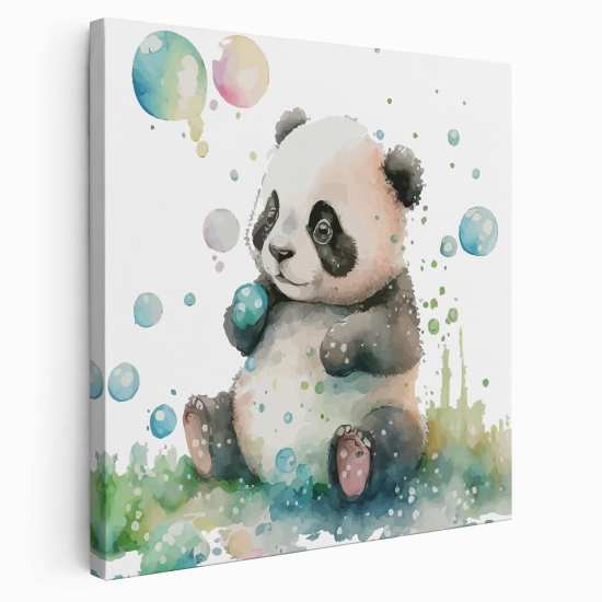 Lienzo cuadrado para niños - Infantil - Panda