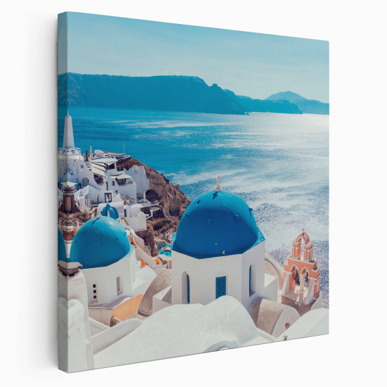 Lienzo cuadrado - Santorini