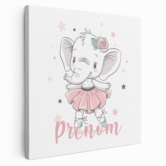 Lienzo personalizado para niños - Infantil - Bailarina Elefante