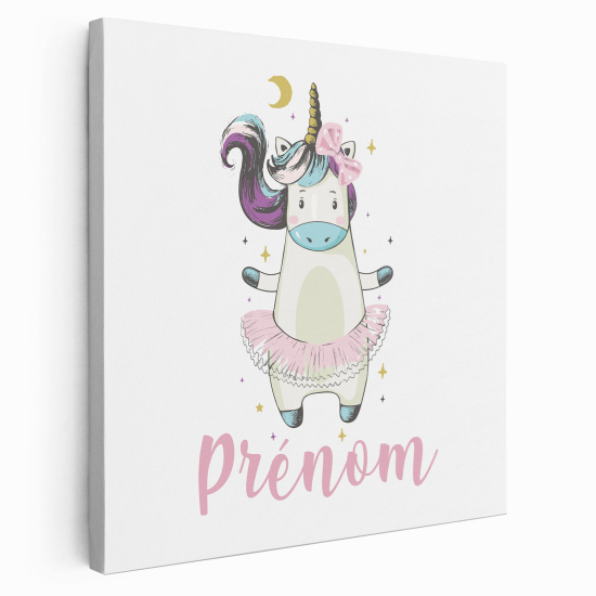 Lienzo personalizado para niños - Infantil - Bailarina Unicornio