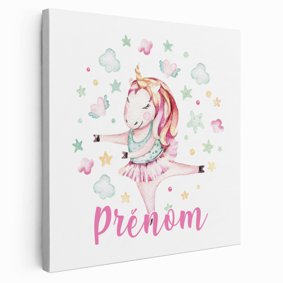 Lienzo personalizado para niños - Infantil - Bailarina Unicornio