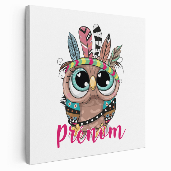 Lienzo personalizado para niños - Infantil - Búho indio