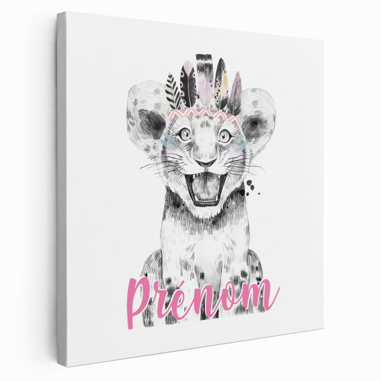 Lienzo personalizado para niños - Infantil - Cachorro de león