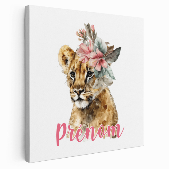 Lienzo personalizado para niños - Infantil - Cachorro de león