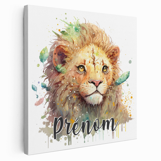 Lienzo personalizado para niños - Infantil - Cachorro de león