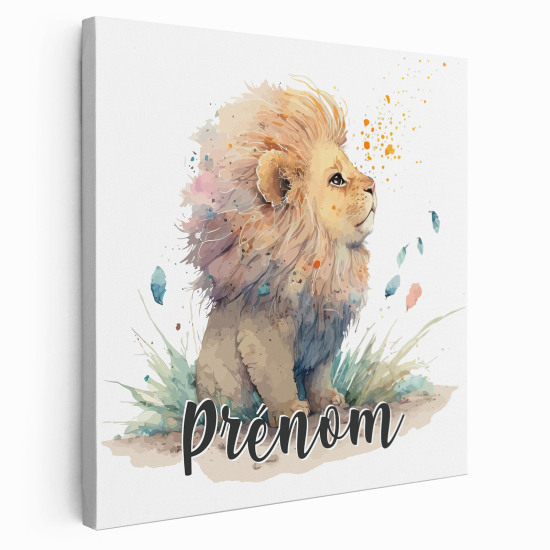 Lienzo personalizado para niños - Infantil - Cachorro de león