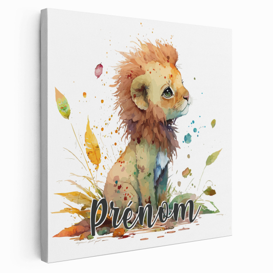 Lienzo personalizado para niños - Infantil - Cachorro de león