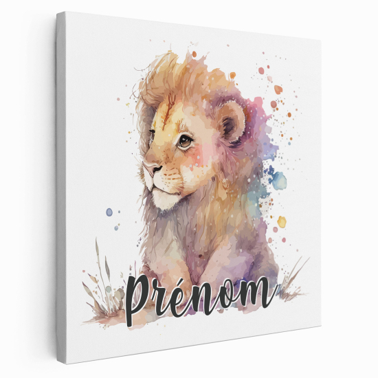Lienzo personalizado para niños - Infantil - Cachorro de león