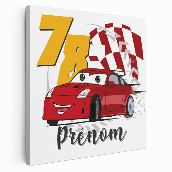 Lienzo personalizado para niños - Infantil - Coche de Carreras