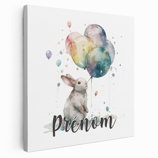 Lienzo personalizado para niños - Infantil - Conejo Globos