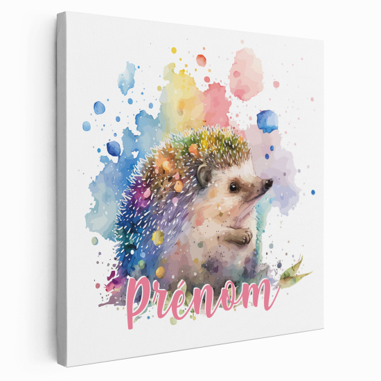 Lienzo personalizado para niños - Infantil - Erizo colorido