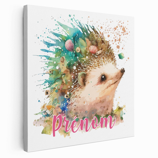 Lienzo personalizado para niños - Infantil - Erizo colorido