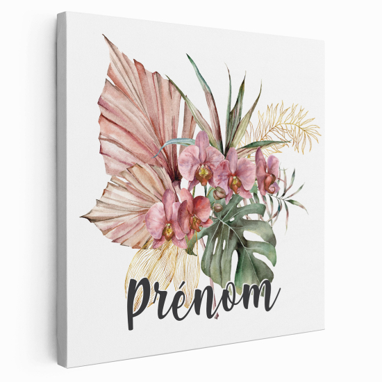 Lienzo personalizado para niños - Infantil - Flores tropicales