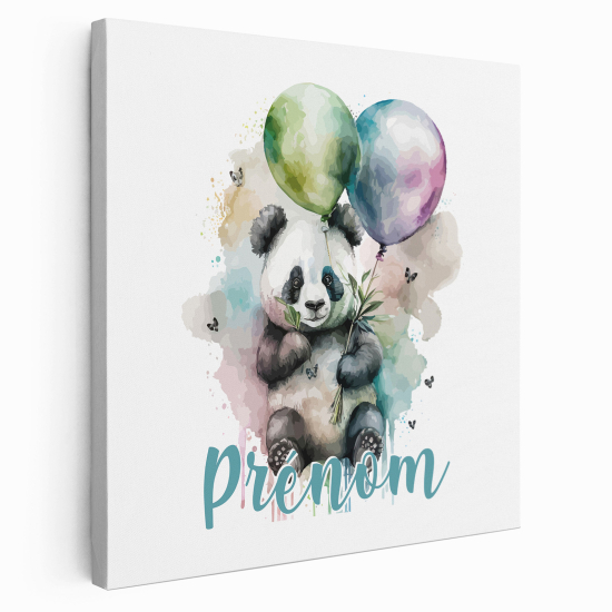 Lienzo personalizado para niños - Infantil - Globos de Panda