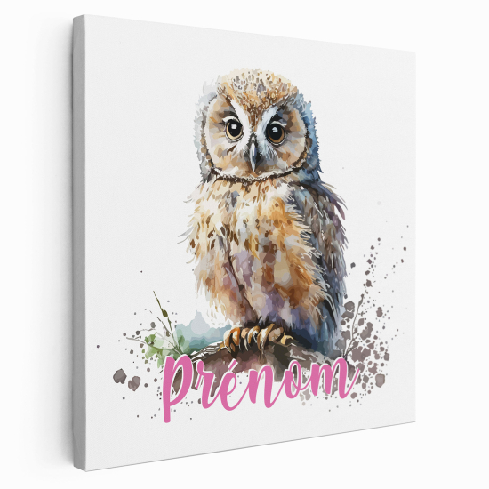 Lienzo personalizado para niños - Infantil - Lechuza