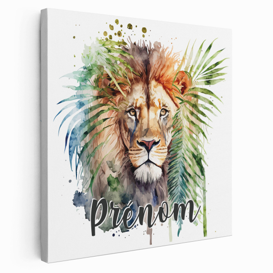 Lienzo personalizado para niños - Infantil - León