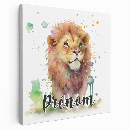 Lienzo personalizado para niños - Infantil - León