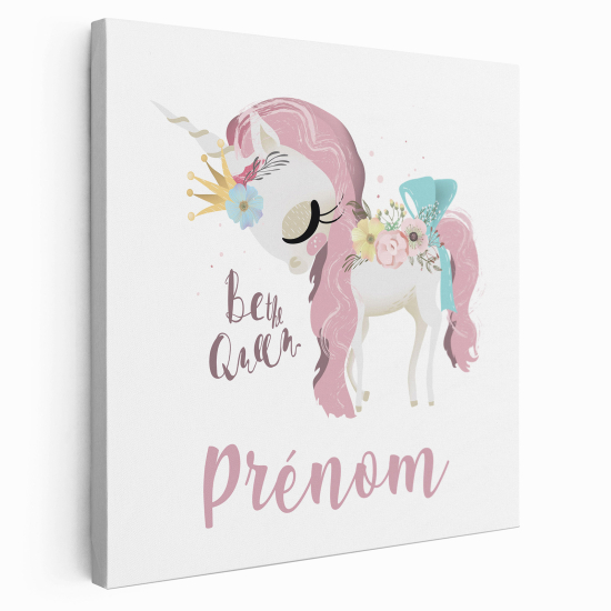 Lienzo personalizado para niños - Infantil - Licorne sea la reina