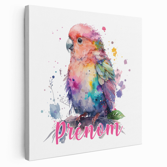 Lienzo personalizado para niños - Infantil - Loro colorido