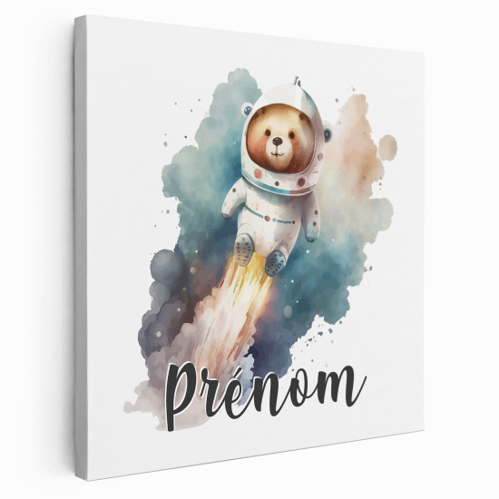 Lienzo personalizado para niños - Infantil - Osito astronauta