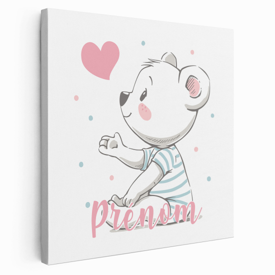 Lienzo personalizado para niños - Infantil - Osito Corazón