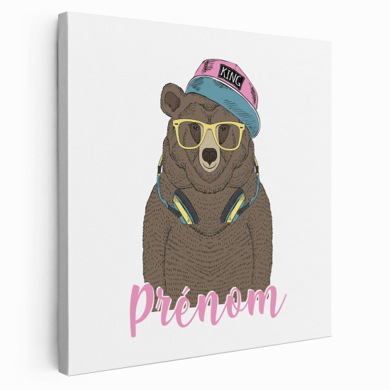 Lienzo personalizado para niños - Infantil - Oso Música