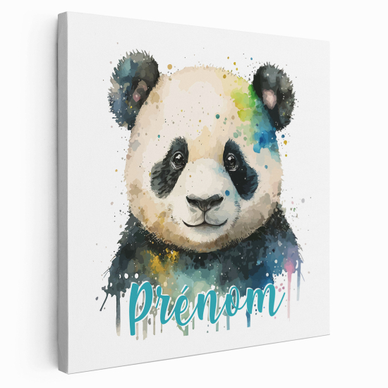 Lienzo personalizado para niños - Infantil - Panda colorido