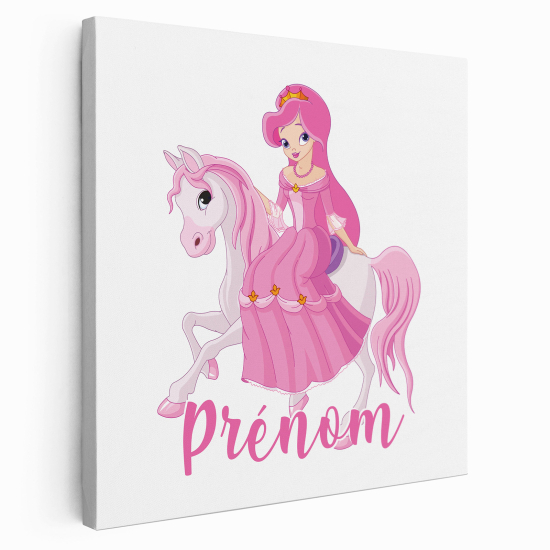 Lienzo personalizado para niños - Infantil - Princesa a caballo